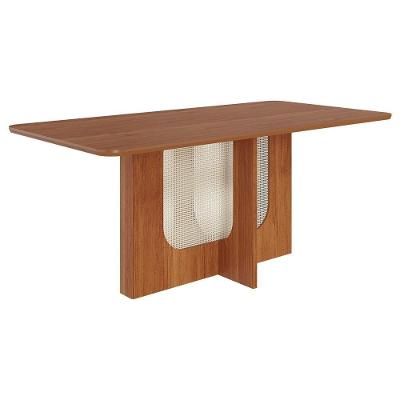 Mesa De Jantar Retangular Louise 180x90 Cinamomo Com Tampo Em Mdf - Cimol Móveis Cinamomo