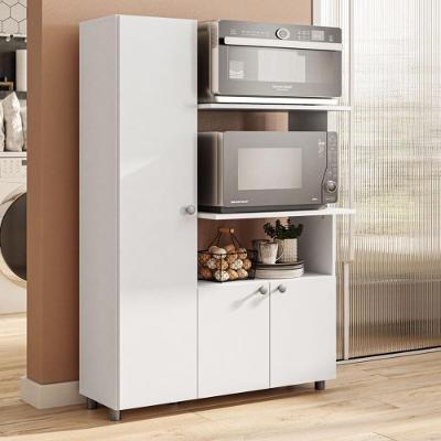 Armário De Cozinha Para Forno-micro-ondas Com 3 Portas Multimóveis Cr20348 Branco