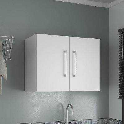 Armário De Lavanderia Aéreo Com 2 Portas 57cm Multimóveis Cr30039 Branco