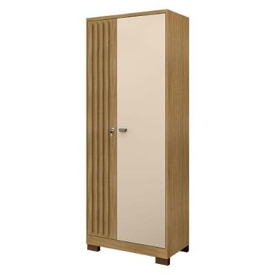 Armário Multiuso Versatile 2 Portas Com Chave Carvalho Americano Off White - Incorplac