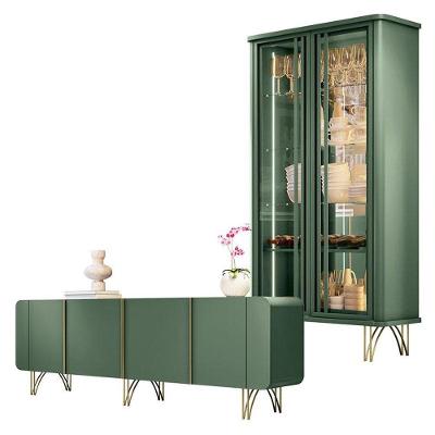 Buffet Saluti E Cristaleira évora Verde Pistache - Hb Móveis