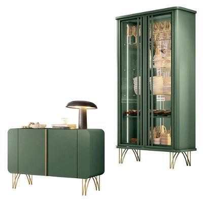 Buffet Benvenuto E Cristaleira évora Verde Pistache - Hb Móveis