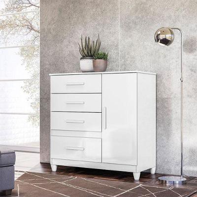 Cômoda Sapateira Infantil Ambiente Vênus Branco Flex Com Pés - Moval