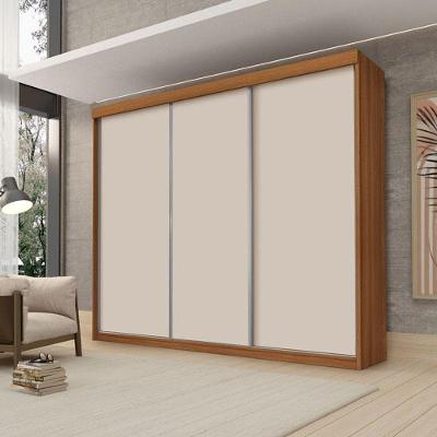 Guarda Roupa Casal Ambiente Florença 3 Portas De Correr Freijó Off White Mani - Luapa