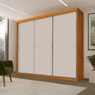 Guarda Roupa Casal Ambiente ímola 3 Portas De Correr Freijó Off White Pina - Luapa