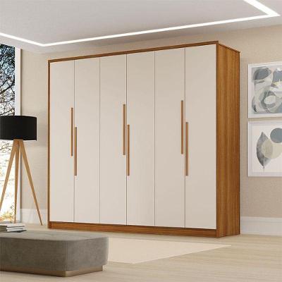 Guarda Roupa Casal Ambiente Córdoba 6 Portas Freijó Off White Pina - Luapa