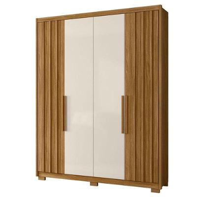 Guarda Roupa Solteiro Califórnia 4 Portas Freijó Off White - Moval