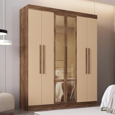 Guarda-roupas Casal 6 Portas 180cm Multimóveis Cr35262 Castanho-nude
