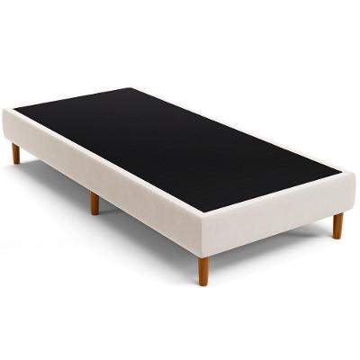 Base Para Cama Box Solteiro 88cm Sleep W01 Suede Bege - Lyam Decor