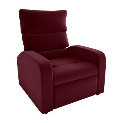 Poltrona Do Papai Reclinável Kwid Matrix Veludo Vermelho