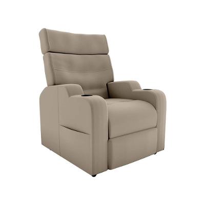 Poltrona Reclinável Do Papai Com Porta Copos Porta Controle Toro Matrix Veludo Capuccino