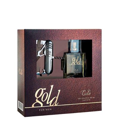 Kit Ciclo Gold Masculino - Deo Colônia 50ml + Canivete