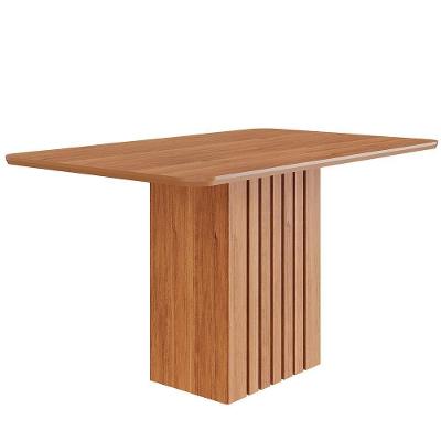 Mesa De Jantar Quadrada Ana 130x80 Cinamomo Com Tampo Em Mdf - Cimol Móveis Cinamomo