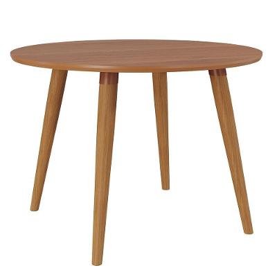 Mesa De Jantar Redonda Dani 109cm Madeira-cinamomo Com Tampo Em Mdf - Cimol Móveis Madeira-cinamomo