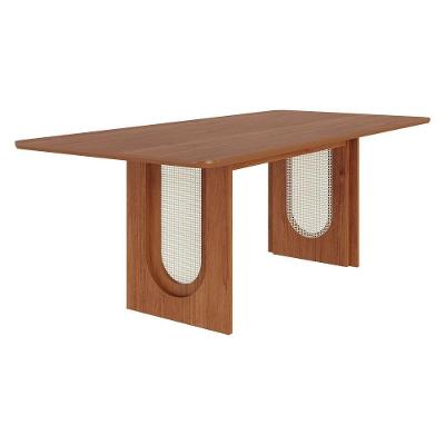 Mesa De Jantar Retangular Valentina 210x100 Cinamomo Com Tampo Em Mdf - Cimol Móveis Cinamomo