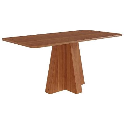 Mesa De Jantar Retangular Maitê 160x80 Cinamomo Com Tampo Em Mdf - Cimol Móveis Cinamomo