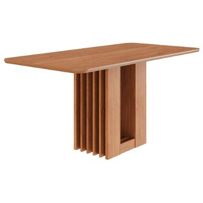 Mesa De Jantar Retangular Ariela 160x80 Cinamomo Com Tampo Em Mdf - Cimol Móveis Cinamomo
