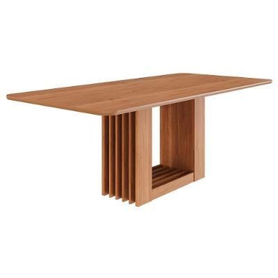 Mesa De Jantar Retangular Ariela 210x100 Cinamomo Com Tampo Em Mdf - Cimol Móveis Cinamomo