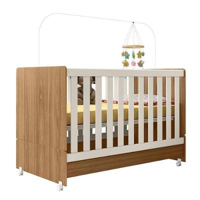 Berço Mini Cama Encanto Nature-off White - Peternella Móveis Nature-off White