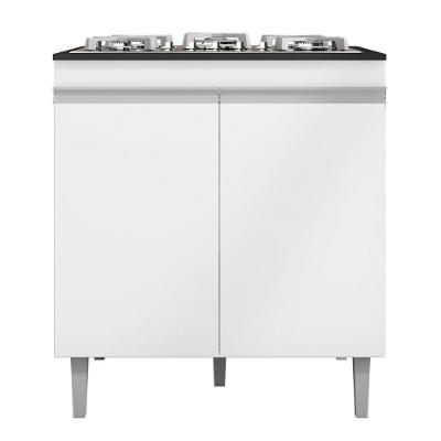Balcão Cooktop Andréia 79cm Com 2 Portas Branco - Ajl Móveis Branco