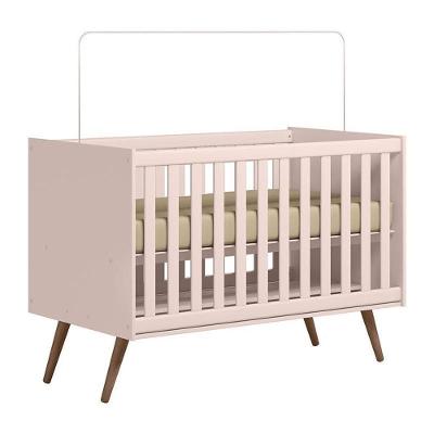 Berço Mini Cama Q Encanto Retrô Rosa - Qmovi Rosa