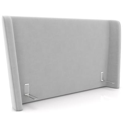 Cabeceira Cama Box Queen 160cm Nilo P05 Veludo Cinza - Lyam Decor