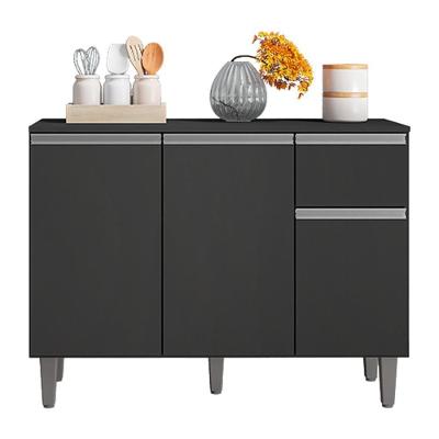 Balcão De Cozinha Vanessa 105cm Cinza Com Tampo Mdp - Ajl Móveis Cinza