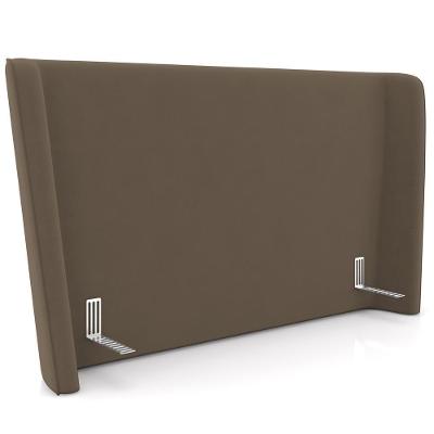 Cabeceira Cama Box Casal 140cm Nilo P05 Veludo Marrom - Lyam Decor