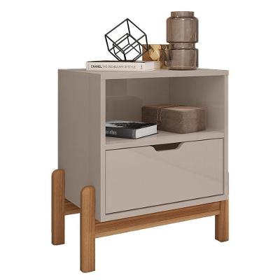 Mesa De Cabeceira Antares 1 Gaveta Off White - Casa D Off White