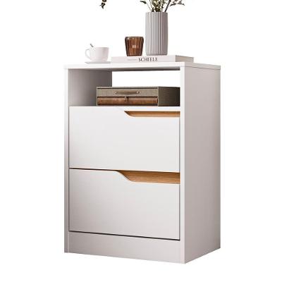 Mesa De Cabeceira Sole 2 Gavetas Flex Branco-freijó - Móveis Albatroz Branco-freijó