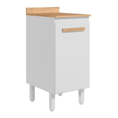 Balcão De Cozinha Intenza 40cm Branco Com Tampo Mdp - Nicioli Branco
