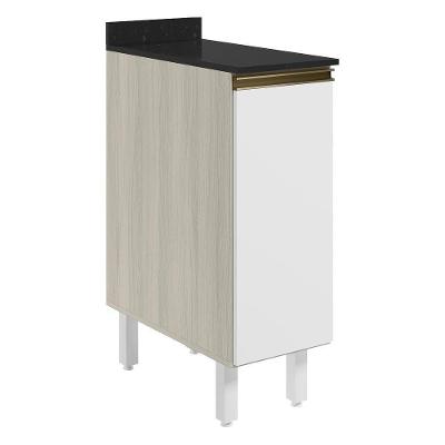 Balcao Com Tampo 1 Porta 30 Cm Mdf 12217 Bianco Toq Branco Uv Nicioli Bianco