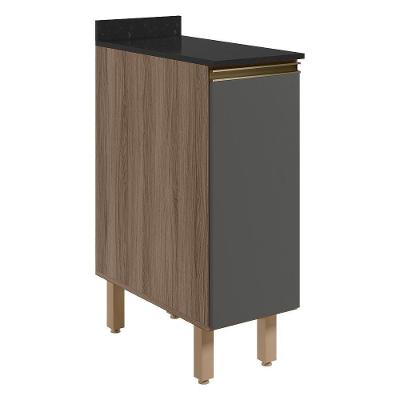 Balcao Com Tampo 1 Porta 30 Cm Mdf 12217 Carvalho Toq Chumbo Nicioli