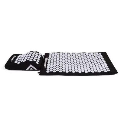 Conjunto Acupress Brasil Bem-estar Com Tapete E Travesseiro Preto