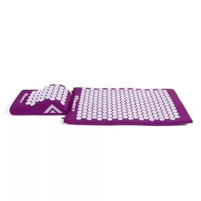 Kit Tapete Acupress Brasil Com Travesseiro Relaxante Roxo 68:42 Cm
