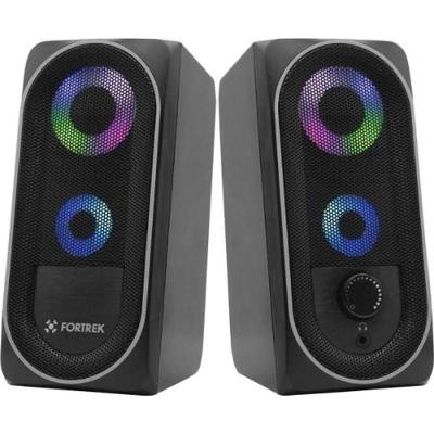 Caixa De Som Gamer Multimídia Fortrek Black Hawk Rgb Preta [f002]