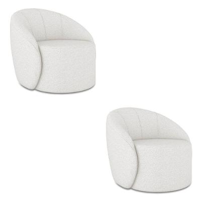Poltrona Decorativa Orgânica Kit 2 Lua Linho Cinza D03 - D'rossi