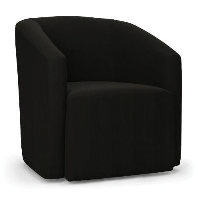 Poltrona Decorativa Orgânica Stella Max Suede Preto D03 - D'rossi