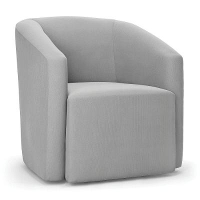 Poltrona Decorativa Orgânica Stella Max Suede Cinza D03 - D'rossi