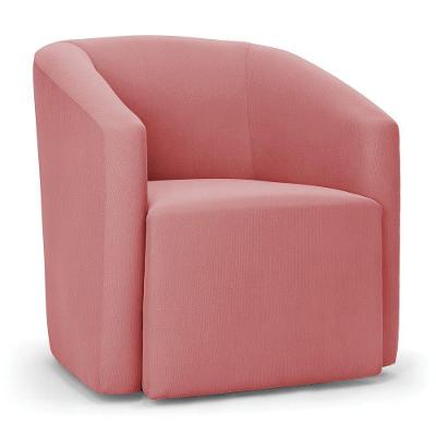 Poltrona Decorativa Orgânica Stella Max Suede Rosê D03 - D'rossi