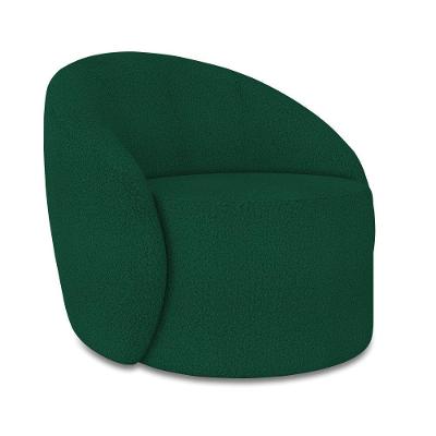 Poltrona Decorativa Orgânica Lua Bouclê Verde D03 - D'rossi