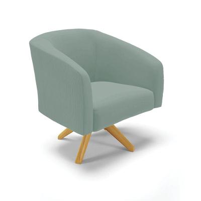 Poltrona Decorativa Giratória Ma30 Stella Cotelê Ext/veludo Menta D03 - D'rossi