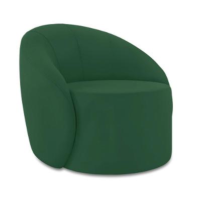 Poltrona Decorativa Orgânica Lua Veludo Verde D03 - D'rossi
