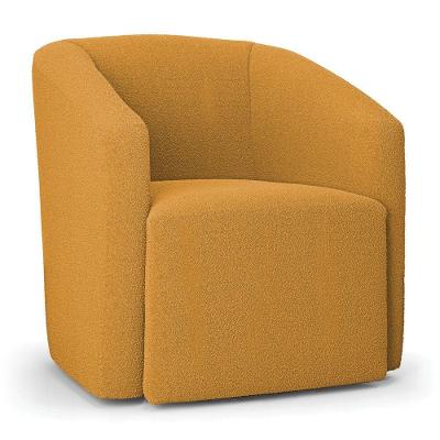 Poltrona Decorativa Orgânica Stella Max Bouclê Mostarda D03 - D'rossi
