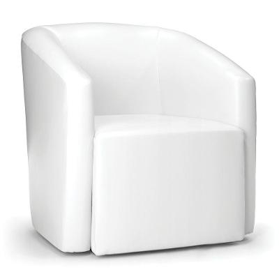 Poltrona Decorativa Orgânica Stella Max Sintético Pu Branco D03 - D'rossi