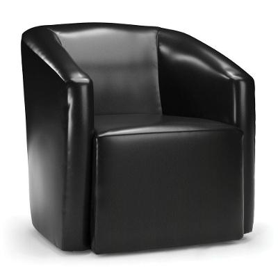 Poltrona Decorativa Orgânica Stella Max Sintético Pu Preto D03 - D'rossi