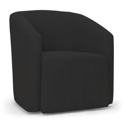 Poltrona Decorativa Orgânica Stella Max Veludo Preto D03 - D'rossi