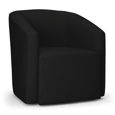 Poltrona Decorativa Orgânica Stella Max Linho Preto D03 - D'rossi