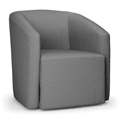 Poltrona Decorativa Orgânica Stella Max Linho Grafite D03 - D'rossi