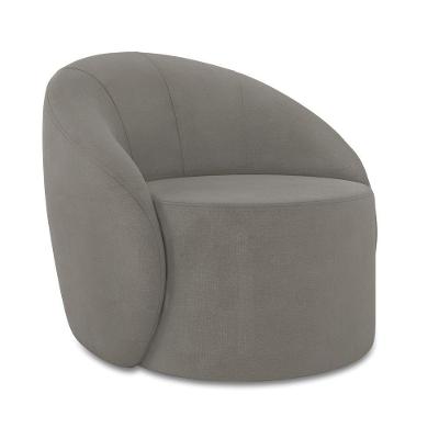 Poltrona Decorativa Orgânica Lua Suede Grafite D03 - D'rossi